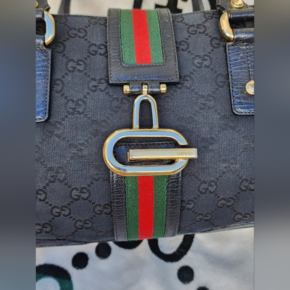 Authentic Vintage Gucci Black Small Tote - Picture 9 of 16